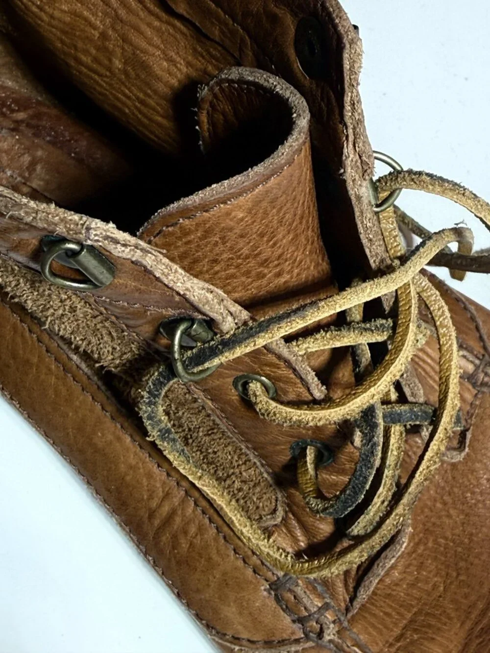 Vintage Bostonian Fantastic Double Leather Moccasins Leather Sole Mens Size 10 M